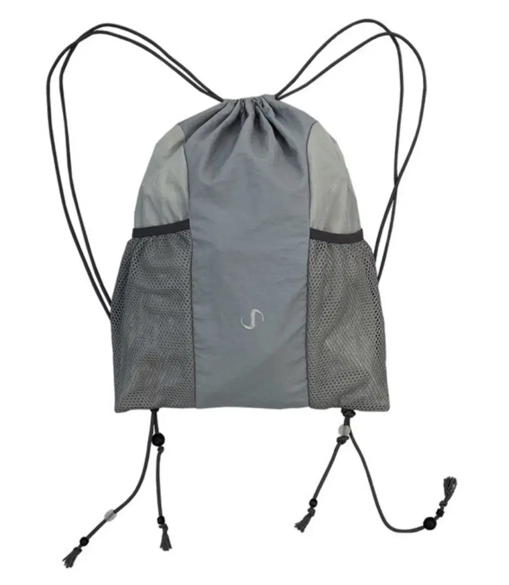 [OJOS]Mesh Pocket String Gym Sack / Grey